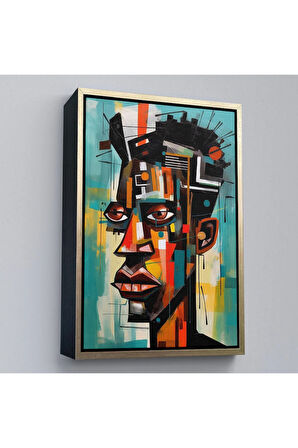 Ahşap Çerçeveli Afrikalı Genç Erkek Tablosu-7803