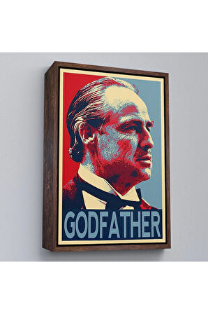 Ahşap Çerçeveli Godfather Mafya Film Tablo-7813