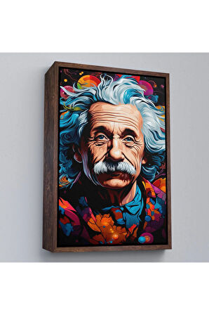 Ahşap Çerçeveli Albert Einstein Tablo-7827