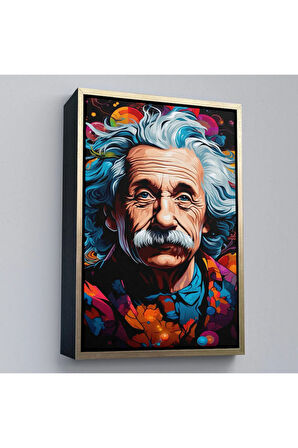 Ahşap Çerçeveli Albert Einstein Tablo-7827