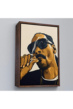 Ahşap Çerçeveli Snoop Dogg Tablo-7840