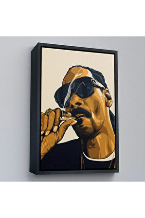 Ahşap Çerçeveli Snoop Dogg Tablo-7840