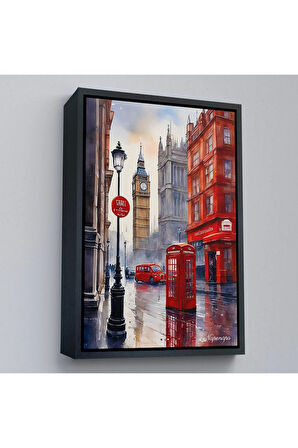 Ahşap Çerçeveli İngiltere Londra Şehir Manzarası-7841