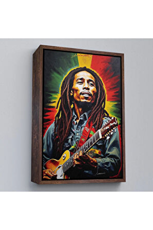 Ahşap Çerçeveli Bob Marley Tablosu-7863