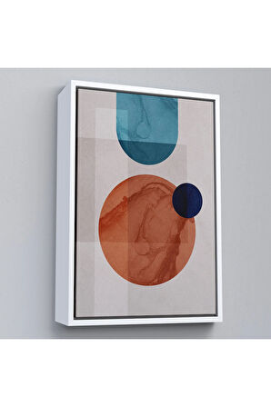 Ahşap Çerçeveli Geometrik Soyut Tablo-7870