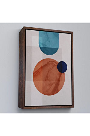 Ahşap Çerçeveli Geometrik Soyut Tablo-7870