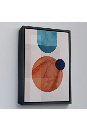 Ahşap Çerçeveli Geometrik Soyut Tablo-7870