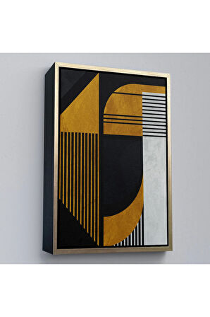 Ahşap Çerçeveli Geometrik Soyut Tablo-7871