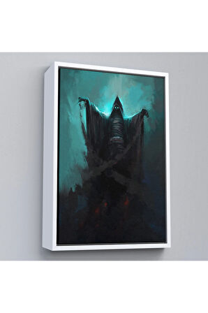 Ahşap Çerçeveli Gizemli Karanlık Ruh Yükseliyor Tablo-7884