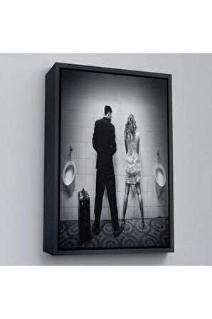 Ahşap Çerçeveli Pisuvara İşeyen Çift Tablosu-7890