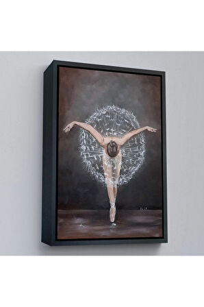 Ahşap Çerçeveli Balerin Kadın Tablosu-7904