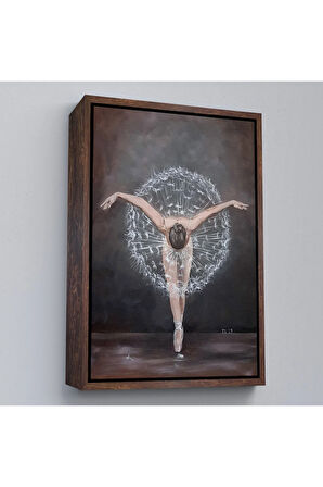 Ahşap Çerçeveli Balerin Kadın Tablosu-7904