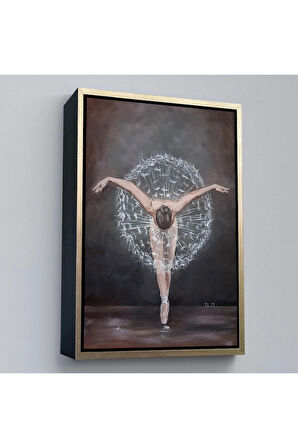 Ahşap Çerçeveli Balerin Kadın Tablosu-7904