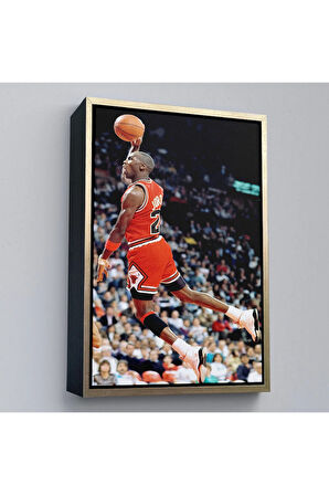 Ahşap Çerçeveli Michael Jordan Tablo-7907
