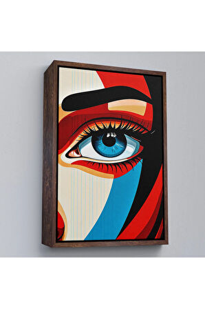 Ahşap Çerçeveli Güzel Gözlü Kadın Tablo-7908