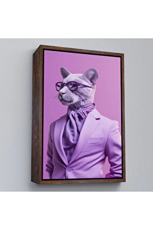 Ahşap Çerçeveli Pembe Büyük Kadın Tablosu-7923