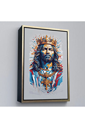 Ahşap Çerçeveli Hz İsa Tablosu - Jesus-7927