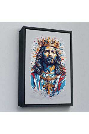 Ahşap Çerçeveli Hz İsa Tablosu - Jesus-7927