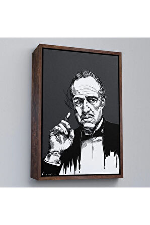Ahşap Çerçeveli Godfather Mafya Tablo-7939