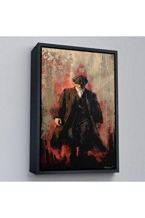 Ahşap Çerçeveli Peaky Blinders-Thomas Shelby Tablosu-7967