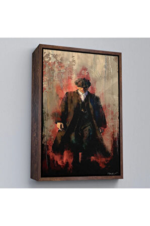 Ahşap Çerçeveli Peaky Blinders-Thomas Shelby Tablosu-7967