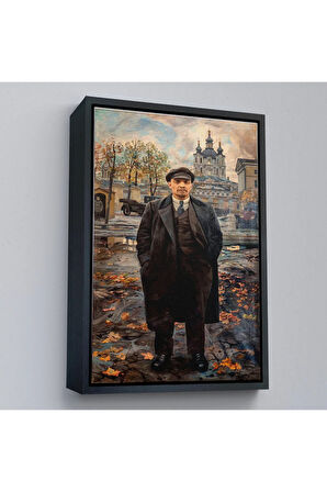Ahşap Çerçeveli Sovyet Lideri Vladimir Lenin Tablo-7973