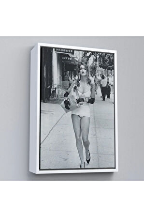 Ahşap Çerçeveli Cindy Crawford Tablosu-7976