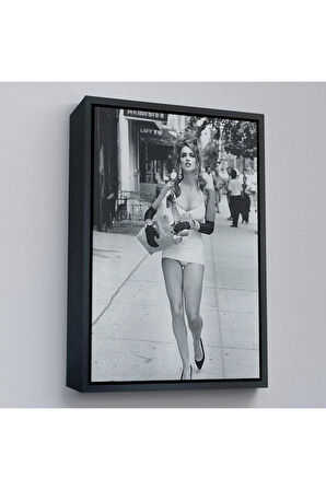 Ahşap Çerçeveli Cindy Crawford Tablosu-7976