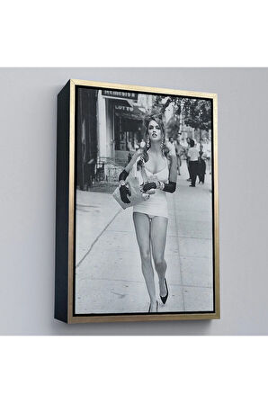 Ahşap Çerçeveli Cindy Crawford Tablosu-7976