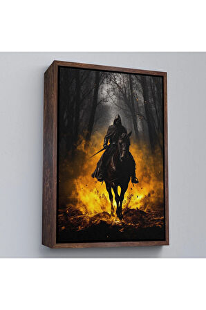 Ahşap Çerçeveli Cehennemin Dibinden Gelen Savaşçı Tablosu-7982