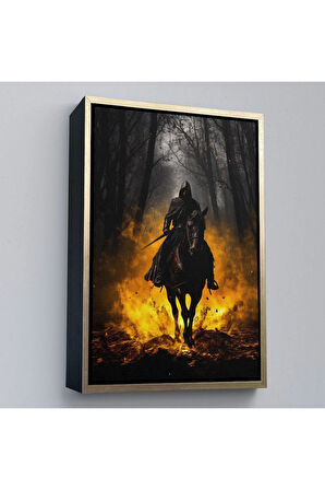 Ahşap Çerçeveli Cehennemin Dibinden Gelen Savaşçı Tablosu-7982