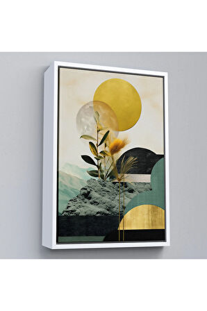 Ahşap Çerçeveli Renkli Soyut Tablo-8015