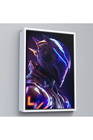 Ahşap Çerçeveli İnsansı Robot Tablosu-8016