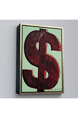 Ahşap Çerçeveli Dolar İşareti Tablo-8031