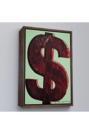 Ahşap Çerçeveli Dolar İşareti Tablo-8031