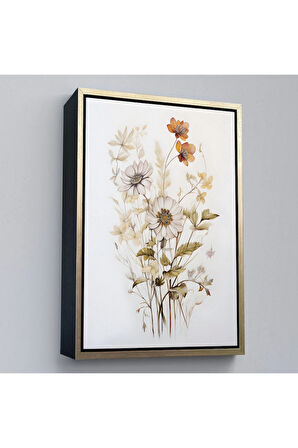 Ahşap Çerçeveli Soft Çiçekler Tablosu-8040