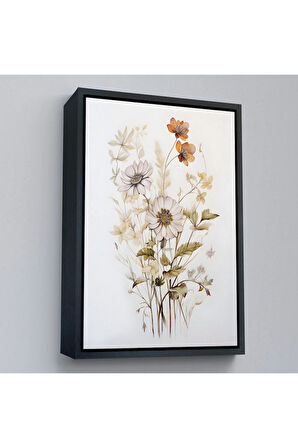 Ahşap Çerçeveli Soft Çiçekler Tablosu-8040