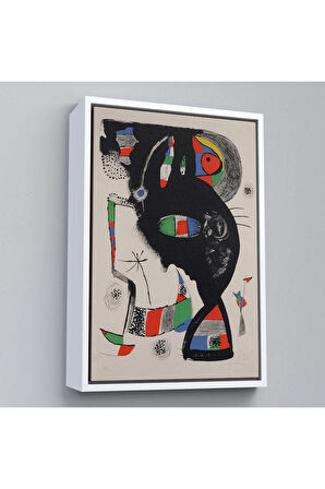 Ahşap Çerçeveli Joan Miro - 42 Rue Blomet Tablo-8048