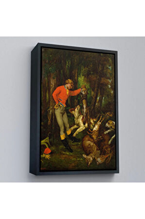 Ahşap Çerçeveli Gustave Courbet -Avdan Sonra Tablo - After The Hunt-8055