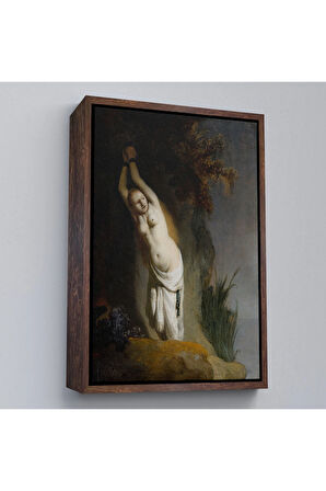 Ahşap Çerçeveli Rembrandt Van Rijn - Andromeda Tablo-8062