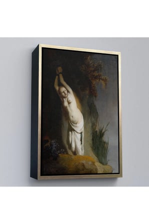 Ahşap Çerçeveli Rembrandt Van Rijn - Andromeda Tablo-8062
