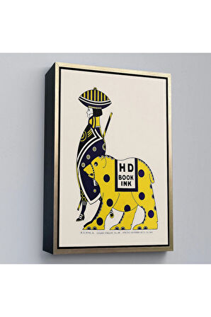 Ahşap Çerçeveli Augustus Jansson - Queen City Mürekkep Tablo-8072