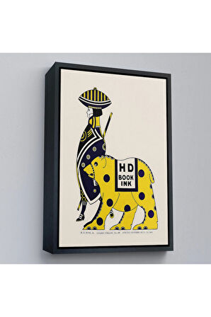 Ahşap Çerçeveli Augustus Jansson - Queen City Mürekkep Tablo-8072