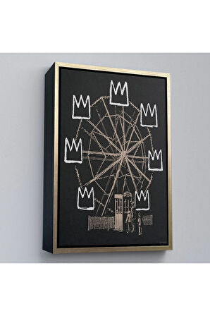 Ahşap Çerçeveli Banksquiat Tablo-8075
