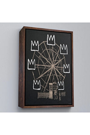 Ahşap Çerçeveli Banksquiat Tablo-8075