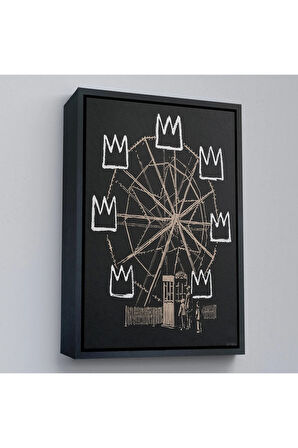 Ahşap Çerçeveli Banksquiat Tablo-8075