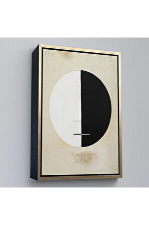 Ahşap Çerçeveli Hilma Af Klint - Buda'Nın Dünyevi Yaşamdaki Bakış Açısı Tablosu-8084