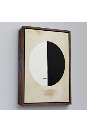 Ahşap Çerçeveli Hilma Af Klint - Buda'Nın Dünyevi Yaşamdaki Bakış Açısı Tablosu-8084