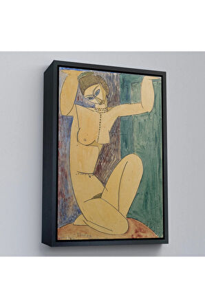 Ahşap Çerçeveli Amedeo Modigliani - Cariatide Tablo-8089