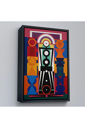 Ahşap Çerçeveli Auguste Herbin - Kompozisyon Tablosu-8093